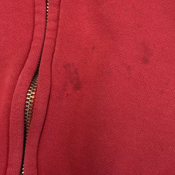 Vintage Thor Racing Hoodie Sweatshirt Mens XL Red Full Zip Y2K Grunge - Picture 5 of 16